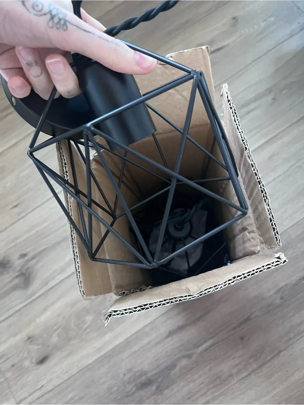 Modern Black Geometric Pendant Light